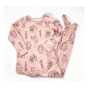 New Carters Girls 1-Piece S'mores Fleece Footie PJs 7/7A